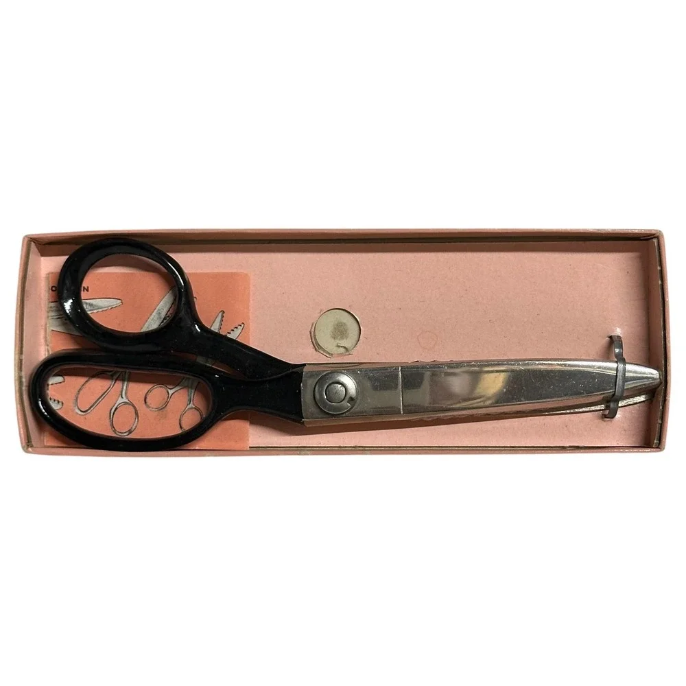 Vintage Wiss Pinking Shears Model CB7 Newark NJ USA Original Box Sewing‎ Tool